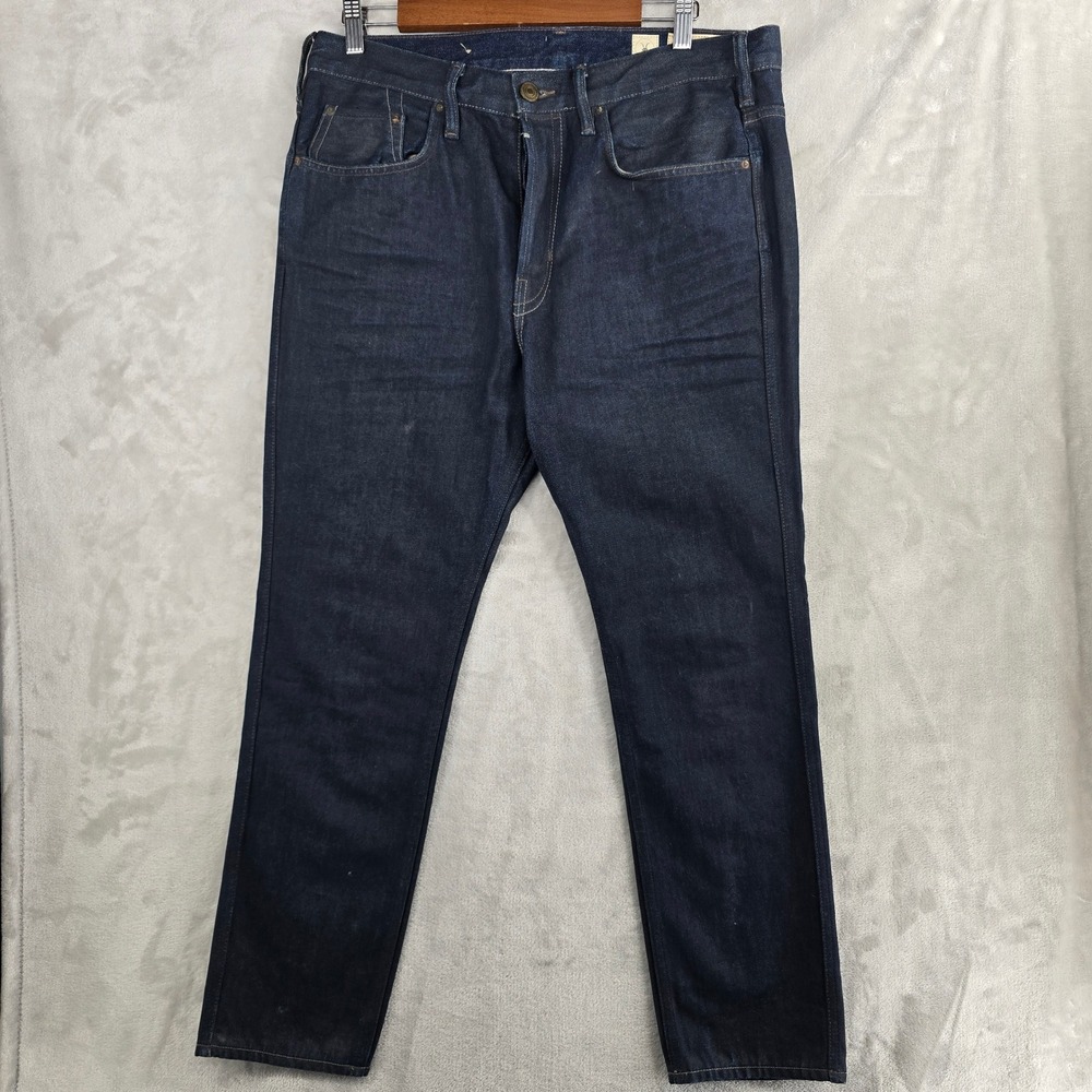 AllSaints Spitalfields‎ Jacks Place Denim Jeans Mens Size 34x27 Button Fly Dark